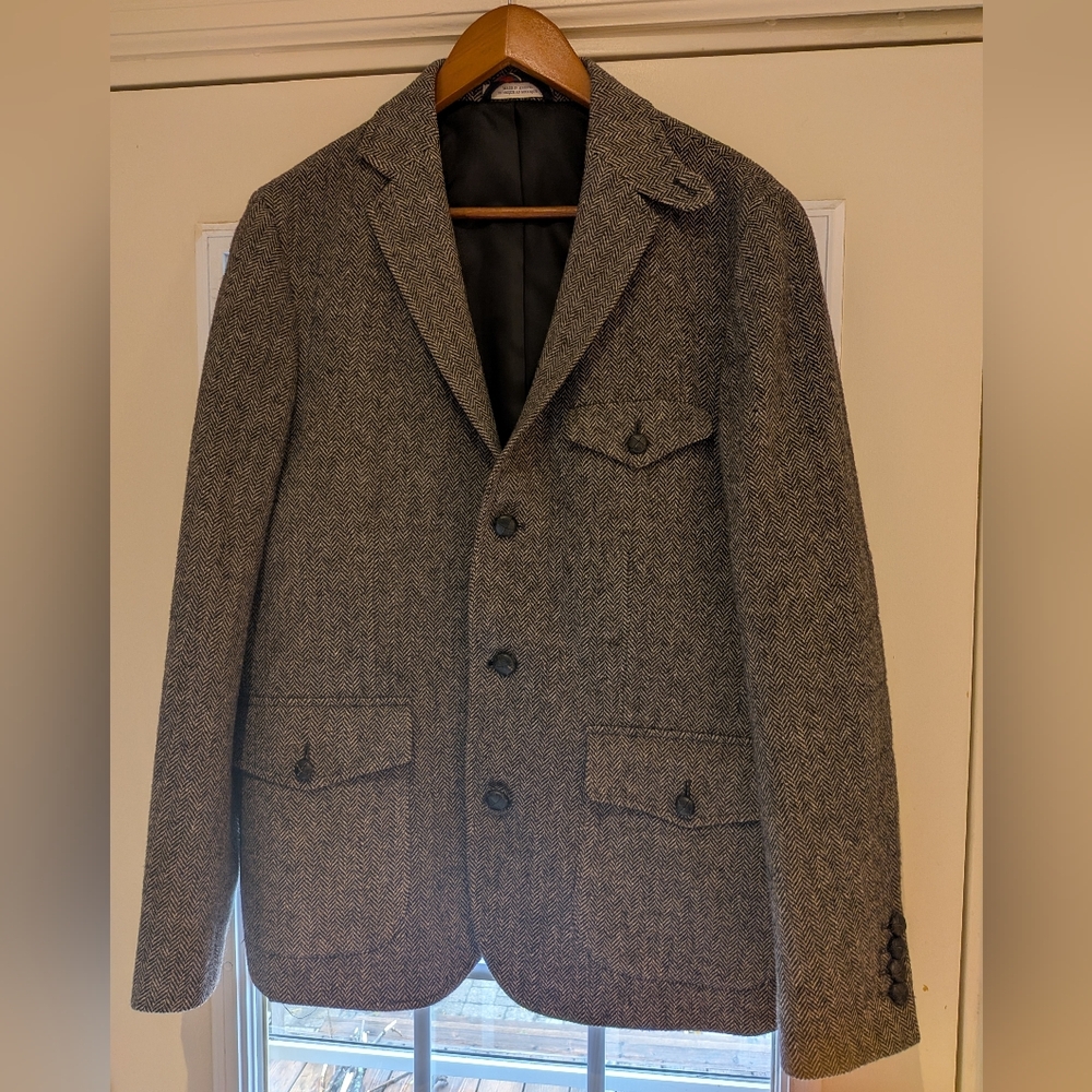 Lands' End Tweed Gray Blazer